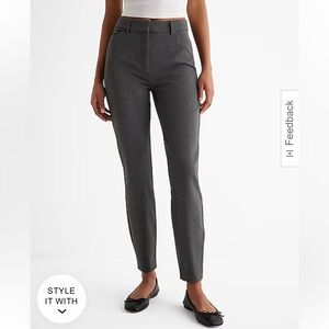 Light Grey Express columnist skinny ankle trouser pants